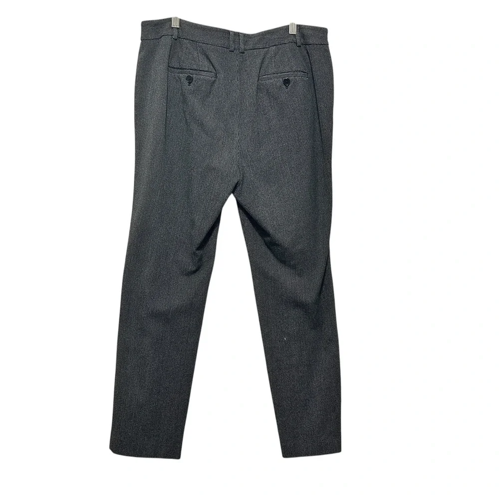 Talbots Women High Waist Slim Pants‎ 12 Micro Check Office Minimalist Tailored